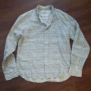 Frank & Eileen Women's Chic Edgy Feminine Linen Boho Whimsical Geometric Size M